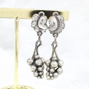 Georg Jensen Earrings Moonlight Grape 925 3020 - Picture 1 of 10