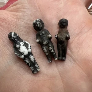 3 - kleine antike schwarze Frozen Charlotte Puppe S - Bild 1 von 5