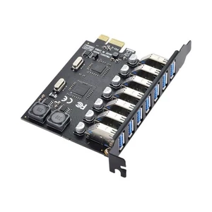 7 Ports PCI-E to USB 3.0 HUB PCI Express Expansion Adapter 5Gbps 5Gbps Card b - Afbeelding 1 van 11