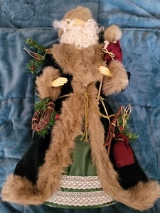 Vintage Santa Decor 22in Green Robe Tree topper - Picture 1 of 5