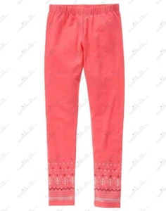 NWT GYMBOREE ENCHANTED WINTER CORAL FAIR ISLE  LEGGINGS SZ 10-12 - Picture 1 of 1