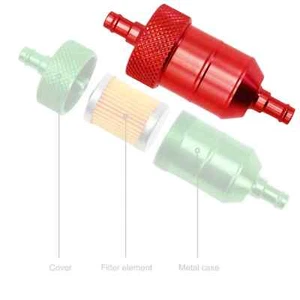 FILTRO DE GAS COMBUSTIBLE DE ALUMINIO CNC ROJO PARA HONDA CAPATAZ RUBICON FOURTRAX - Imagen 1 de 5