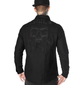 HYRAW - Camisa de hombre "Addict" black (negra) - Imagen 1 de 2