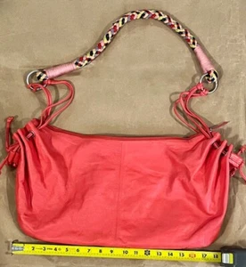 Armani Exchange Women's Orange-Red Supple Leather Cross Body Bag - Picture 1 of 3