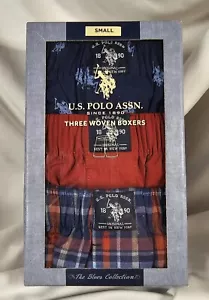 Polo Assn 3 Boxers Tejidos S Algodón Azul Marino Logo Estampado, Rojo Sólido Cuadros ENVÍO GRATIS - Imagen 1 de 5