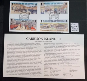 GB Alderney 1999 Commemorative Stamps~Garrison Forts~Set~VFU on piece ~ex fdc - Picture 1 of 1