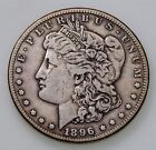 1896-S $1 Silver Morgan Dollar in Very Fine VF Condition, Natural Color