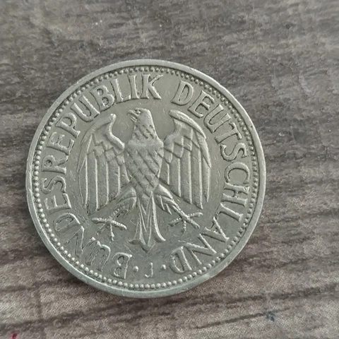 1955 J 1 Deutsche Mark KM110 XF West German Republic Rare Circulated Coin Cover