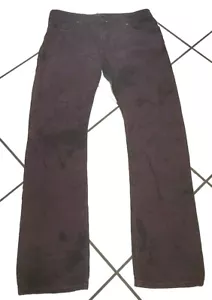 Rari jeans Robins da uomo viola neri con borchie taglia 34 ricamati usati - Foto 1 di 20