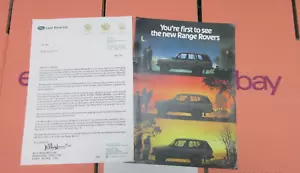 RANGE ROVER 1981 SALES BROCHURE WITH LETTER FROM LAND ROVER - Picture 1 of 5
