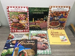 Lot of 7 Country Rural Amish mennonite cookbooks, outdoors &soup salads sandwich - Picture 1 of 8