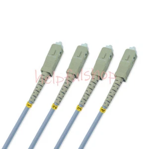 20M Armored SC-SC 1G Multimode 4 Strands Fiber Optic Cable 62.5/125 Patch Cord - Photo 1/1