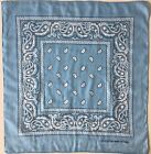 75* A Blue 20 Inch Square Paisley Design Vintage 100% Cotton Bandana Scarf