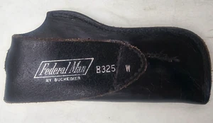VINTAGE BUCHEIMER FEDERAL MAN B325 BLACK LEATHER HOLSTER - Picture 1 of 2