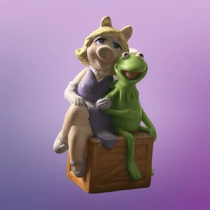 Applause THE MUPPETS 2,5" Kermit der Frosch & Miss Piggy Kuchen Topper PVC Figur - Bild 1 von 8