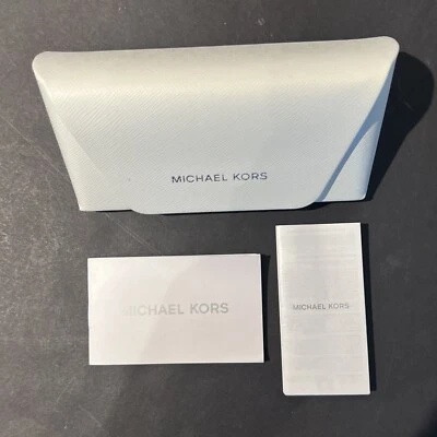 MICHAEL KORS ESTUCHE/PAPELES DE CUERO BLANCO *SOLO * GAFAS ÓPTICAS GAFAS DE SOL Foto 1 de 4
