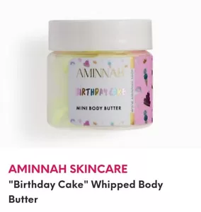 Aminnah Skincare "Birthday Cake" Whipped Body Butter, Sample, 30ml /1 oz sealed - Picture 1 of 6