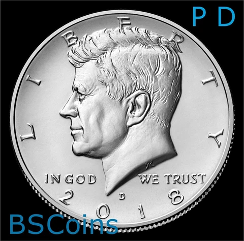 2018 P & D Kennedy Half Dollars - TWO coin set - In Stock - Ship TODAY!! Cover