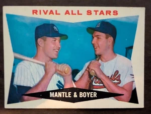 1960 Topps  Mickey Mantle #160 Rival All Stars Boyer EX+ - Bild 1 von 2