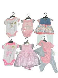 Baby Girl Clothes Bundle/ Lot Of 6 Size 0/3M ,3/6M, 6/9M Brand New With Tags!! - Picture 1 of 7