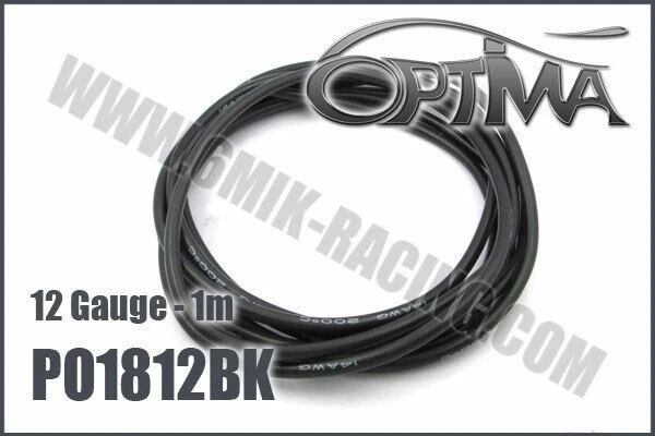 Optima Cavo 12AWG Nero (spessore 4,5mm) per 1:8 Buggy Elettrica (1mt) - PO1812BK - Immagine 1 di 1