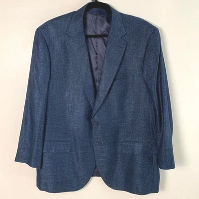 Abrigo deportivo Max Davoli Baroni para hombre 48R azul Blazer Super 150s 100 % tela de bambú Foto 1 de 4