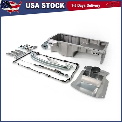New LS Front Wet Sump Retro Engine Oil Pan Kit for Chevy LS1 LS2 LS3 LSX 81076 - Image 1 of 4