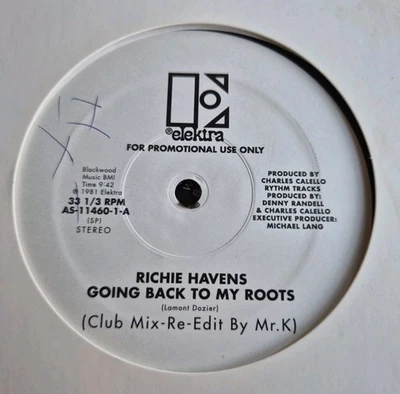 RARE! RICHIE HAVENS - GOING BACK TO MY ROOTS (MR.K CLUB MIX EDIT) 12" AS-11460-1 - Image 1 of 2
