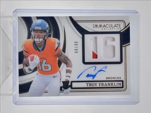 TROY FRANKLIN 2024 IMMACULATE NUMBER RPA ROOKIE PATCH RC AUTO /99 Q5692 - Picture 1 of 2