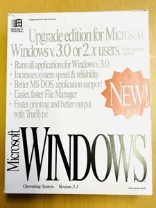 Microsoft Windows 3.1 UPGRADE Edition For Windows 3.0 or 2.X Users 3.5"Disks - Picture 1 of 12