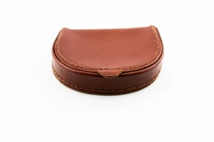 VINTAGE ENGLAND LEATHER COIN PURSE COMPACT - Picture 1 of 3