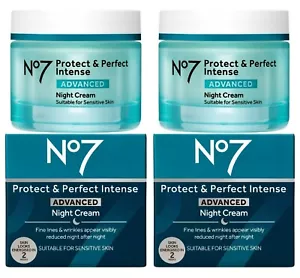 Boots No7 Protect & Perfect Intense Advanced Night Creams 2 x 50ml Boxed NEW!!!! - Picture 1 of 7