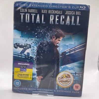 Total Recall: 2 Disc Ext Directors Cut (2012) [Blu-ray] w/slipcover. NEW SEALED - Image 1 of 2