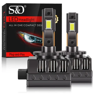 D1S D1R LED Headlight Kit Bulbs 100W 30000LM 6000K HID Replace Conversion Lamp - Picture 1 of 9