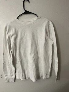 Gap Kids White Cotton Long Sleeve Thermal Shirt Size XXL - Picture 1 of 3