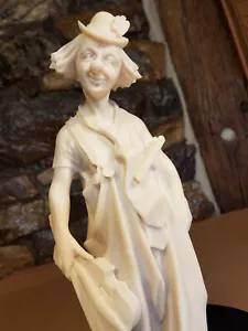 Valentino Resin Figur Hobo Clown Geiger 10" Made In Italy Off White - Bild 1 von 22