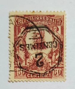 BRIEFMARKE HAITI N 96 VIELFALT UMGEKEHRTER ÜBERLADUNG - Bild 1 von 2