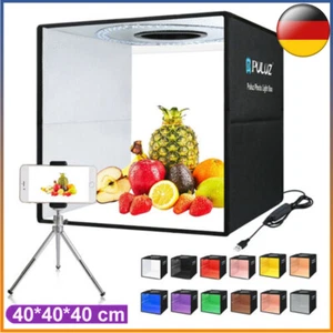 40x40x40cm Tragbar Fotobox Fotostudio Set Led Lichtbox für Fotografie 12-Farben - Bild 1 von 15