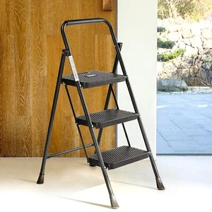 2/3 Step Ladder, 800lbs Portable Ladder with Anti-Slip Pedal, Cushioned Handle - Picture 1 of 21