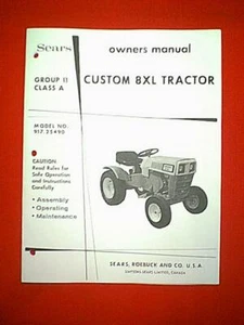SEARS CUSTOM 8 XL TRACTOR MODEL 917.25490 OWNER'S MANUAL - Imagen 1 de 1