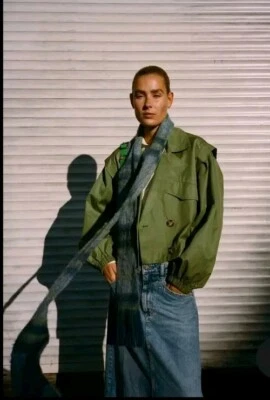 Gabardina Free People para mujer con espejo verde Loden talla mediana nueva sin etiquetas Foto 1 de 4