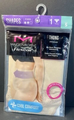 Maidenform Flexees Thong Womens Small Transparent No Pinch - Image 1 of 4