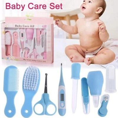 10pcs/Set Newborn Baby Kids Nail Hair Health Care Grooming Manicure Brush Kit - Image 1 of 4
