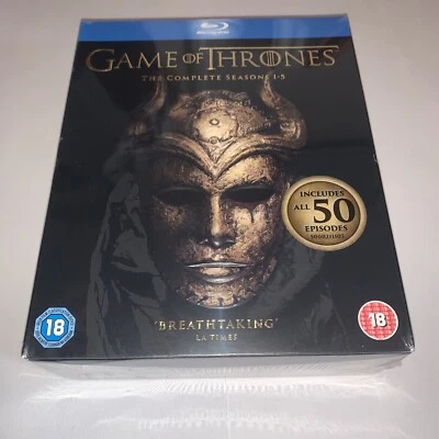 Game of Thrones: The Complete Seasons 1-5 Blu-ray (2016) NEW AND SEALED - Image 1 of 4