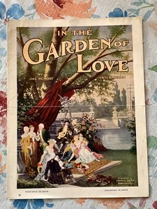 Spartiti musicali d'epoca 1925 "Nel giardino dell'amore" di Jas. Heindot - Foto 1 di 5