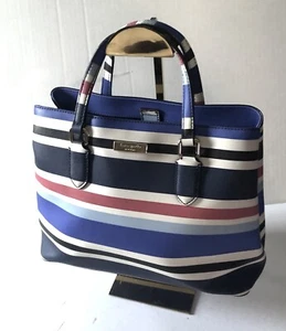 Kate Spade New York Purse Handbag Eden Street Stripes Crossbody Strap Satchel - Picture 1 of 10