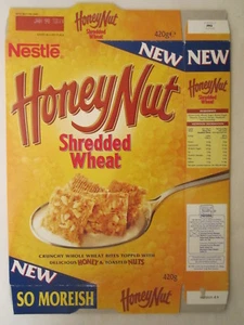 Empty Cereal Box HONEY NUT SHREDDED WHEAT 1997 NESTLE 420g From the UK [G7C12g] - Picture 1 of 2