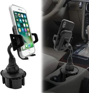 Macally Adjustable Automobile Cup Holder Mount for Smartphones - Black - Picture 1 of 7