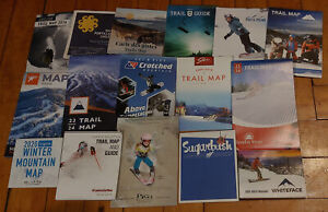 16 Diff Ski Skiing BROCHURE Guide TRAIL MAPS Lot 2005-2023 SUGARBUSH Sugarloaf +