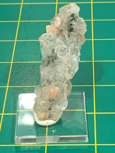 Thumbnail - Pink Stilbite, Apophyllite on Blue Chalcedony stem - Nashik, India - Picture 1 of 7